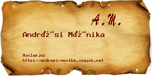 Andrási Mónika névjegykártya