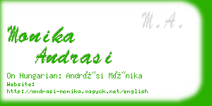 monika andrasi business card